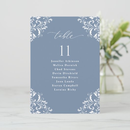 Panneau de carte de plan de table de mariage éléga (Debout devant)