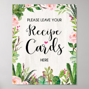 Panneau de carte de recette Décoration de mariage 