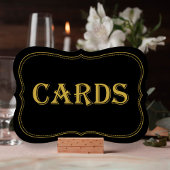 Panneau de cartes de mariage Gatsby Black & Gold 1