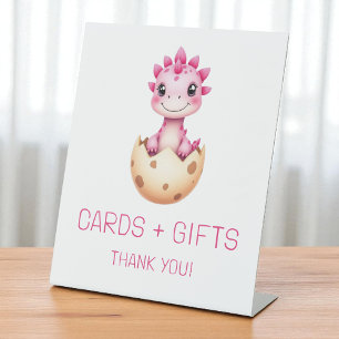Panneau de cartes et cadeaux de bébé dinosaure ros