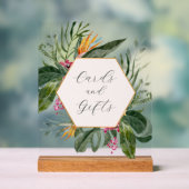 Panneau de cartes et cadeaux de fleurs tropicales (Neutre)