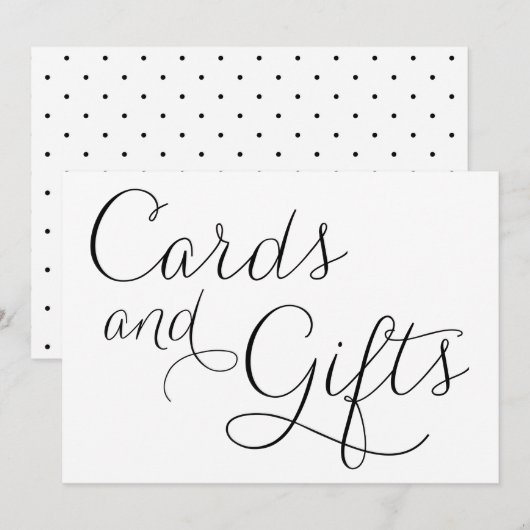 Panneau de cartes et cadeaux de mariage à l'écritu (Devant / Derrière)