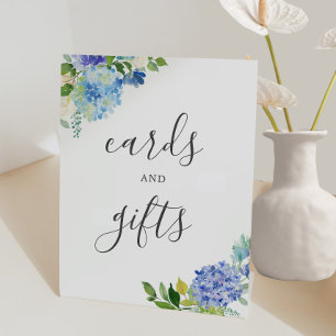 Panneau de cartes et cadeaux d'hortensia florale b