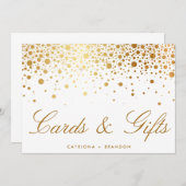 Panneau de cartes et cadeaux élégants en confettis (Devant / Derrière)