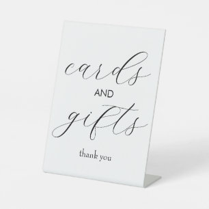 Panneau de Cartes et Cadeaux Minimaliste, Table de