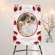 Panneau de cérémonie de mariage romantique à la ro