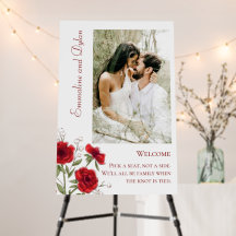 Panneau de cérémonie de mariage romantique à la ro