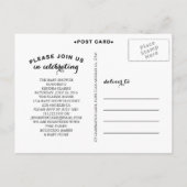 PANNEAU DE CHALKBOARD FLORAL WREATT | INVITATION B (Dos)