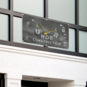 Panneau de chantier sur bannière de tableau noir (Bâtiment extérieur)