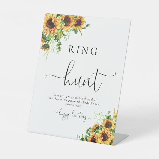 Panneau de chasse à l'anneau floral jaune (Recto)