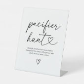 Panneau de chasse de Baby shower de script moderne (Recto)