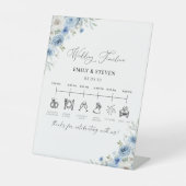 Panneau de chronologie Mariage ivoire bleu foncé (Recto)