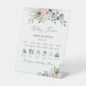 Panneau de chronologie Mariage rose pâle (Recto)