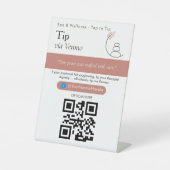 Panneau de code QR Black & White Tip Your Driver (Recto)