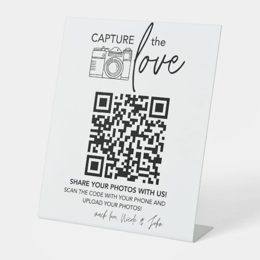 Panneau de code QR de mariage | Panneau de mariage (Recto)