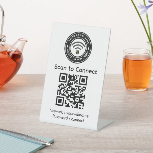 Panneau de code QR de mot de passe WiFi | Wi‑Fi | (In SItu)