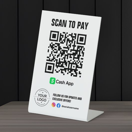 Panneau de code QR de paiement par numérisation Ca