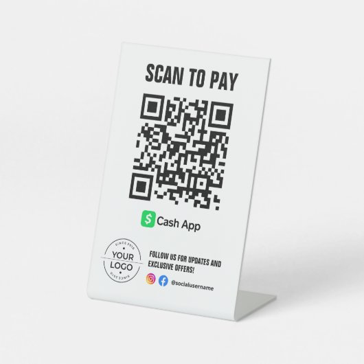 Panneau de code QR de paiement par numérisation Ca (Recto)
