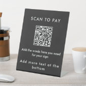 Panneau de code QR de paiement personnalisé noir m (In SItu)