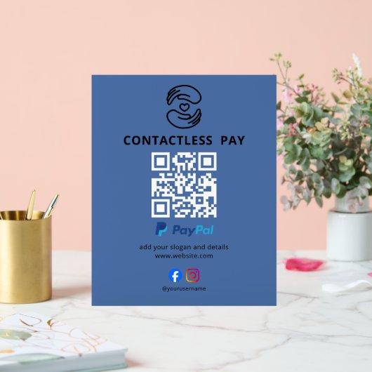 Panneau de code QR de paiement sans contact (Mariage)