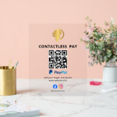 Panneau de code QR de paiement sans contact | PayP (Mariage)