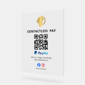 Panneau de code QR de paiement sans contact | PayP (Angle)