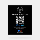 Panneau de code QR de paiement sans contact | PayP (Recto)