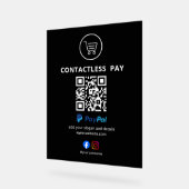 Panneau de code QR de paiement sans contact | PayP (Angle)