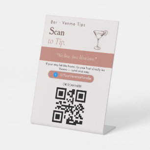 Panneau de code QR de pourboire neutre à scanner j