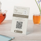 Panneau de code QR de pourboires Clean Neutral Cas (In SItu)