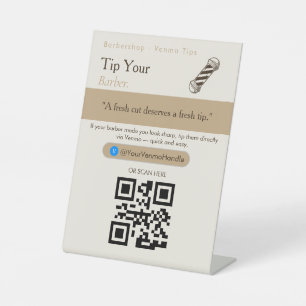 Panneau de code QR de votre chauffeur propre Pou