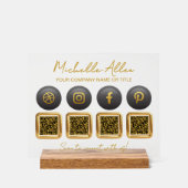 Panneau de code QR des médias sociaux de l'entrepr (Recto)