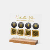 Panneau de code QR des médias sociaux de l'entrepr (Angle)