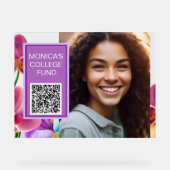 Panneau de code QR personnalisé Orchidées (Recto)