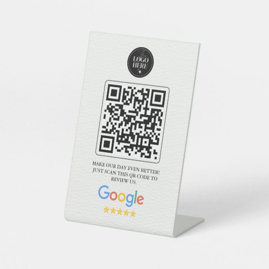 Panneau de code QR pour Google Avis pour salons et (Recto)