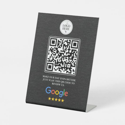 Panneau de code QR pour Google Avis pour salons et (Recto)