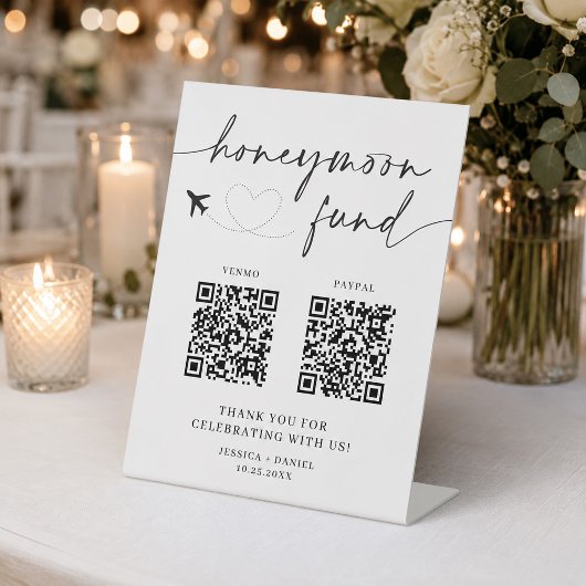 Panneau de code QR pour la caisse de lune de miel