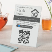 Panneau de code QR pour pourboires Venmo minimal | (In SItu)