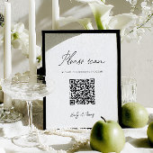 Panneau de code QR pour programme de mariage minim