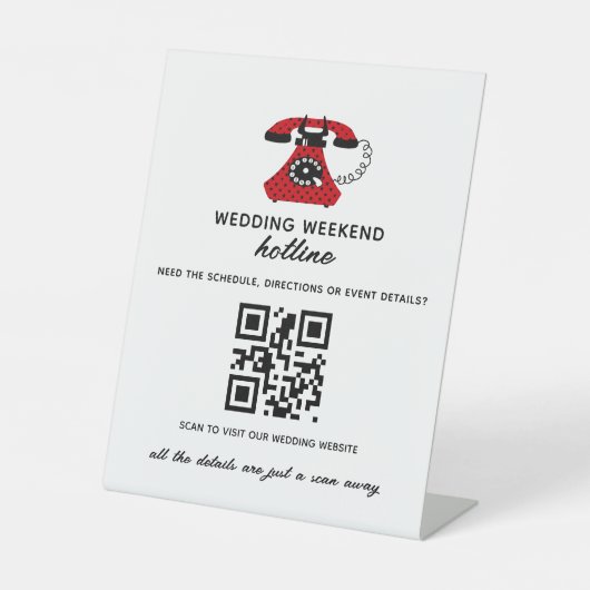 Panneau de code QR pour site web de mariage (Recto)