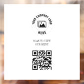 Panneau de code QR Scan Me blanc Menu  (Feuille 2)