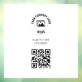 Panneau de code QR Scan Me blanc Menu  (Feuille 3)