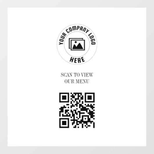Panneau de code QR Scan Me blanc Menu Panneau de s (Feuille)