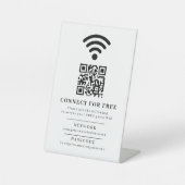 Panneau de code QR Wi‑Fi invité | Wi‑Fi | Mariage (Recto)