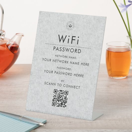 Panneau de code QR Wi-Fi personnalisé moderne avec (In SItu)