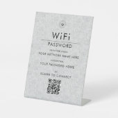 Panneau de code QR Wi-Fi personnalisé moderne avec (Recto)