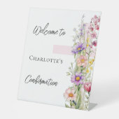 Panneau de confirmation des fleurs roses croisées (Recto)