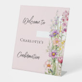 Panneau de confirmation des fleurs roses croisées (Recto)