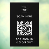 Panneau de connexion QR Code noir pour visiteurs e (Feuille 3)