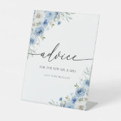 Panneau de conseil Floral bleu-d'Ivoire Dusty (Recto)